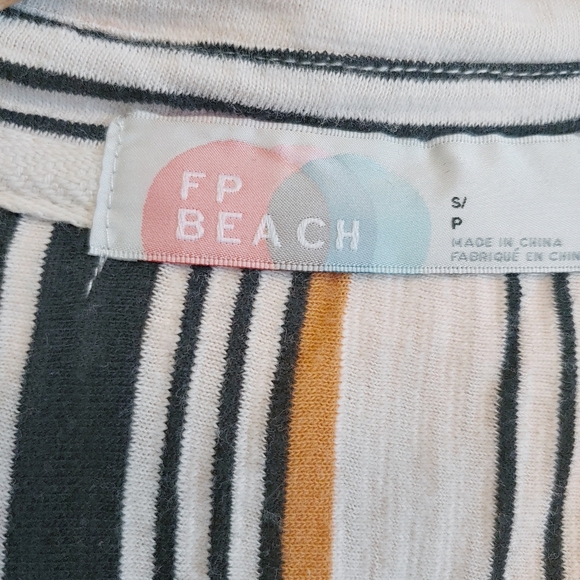 Free People Breaker Striped Tunic Sz S Summer Cover Up Casual Vacation - Picture 8 of 11